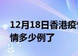 12月18日香港疫情新增病例数及香港今天疫情多少例了