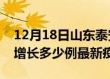 12月18日山东泰安最新疫情状况及泰安今天增长多少例最新疫情