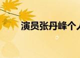 演员张丹峰个人简介（演员张丹峰）