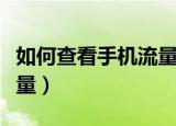 如何查看手机流量消耗在哪（如何查看手机流量）
