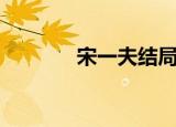 宋一夫结局是什么（宋一夫）