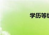 学历等级（学历上网）
