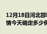 12月18日河北邯郸目前疫情是怎样及邯郸疫情今天确定多少例了