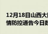 12月18日山西大同疫情新增确诊数及大同疫情防控通告今日数据