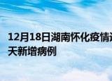 12月18日湖南怀化疫情近期数据今天及怀化疫情最新消息今天新增病例