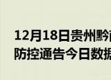 12月18日贵州黔南今天疫情信息及黔南疫情防控通告今日数据