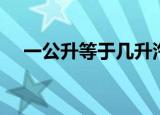 一公升等于几升汽油（一公升等于几升）