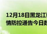 12月18日黑龙江鹤岗今天疫情信息及鹤岗疫情防控通告今日数据