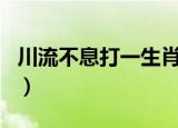 川流不息打一生肖是什么（川流不息打一生肖）