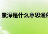 景深是什么意思通俗一点（景深是什么意思）
