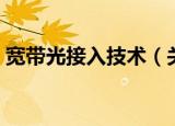 宽带光接入技术（关于宽带光接入技术介绍）