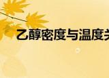 乙醇密度与温度关系对照表（乙醇密度）