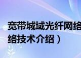 宽带城域光纤网络技术（关于宽带城域光纤网络技术介绍）