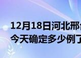12月18日河北邢台疫情情况数据及邢台疫情今天确定多少例了