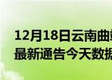 12月18日云南曲靖疫情最新消息及曲靖疫情最新通告今天数据