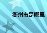 衡州市是哪里（衡州市是哪个省的）