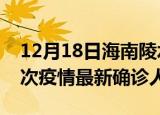12月18日海南陵水疫情累计多少例及陵水此次疫情最新确诊人数