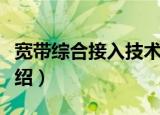 宽带综合接入技术（关于宽带综合接入技术介绍）