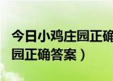 今日小鸡庄园正确答案4月19日（今日小鸡庄园正确答案）