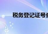 税务登记证号查询（税务登记证号）