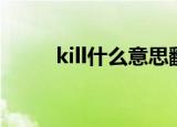 kill什么意思翻译（kill什么意思）