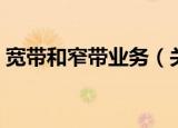 宽带和窄带业务（关于宽带和窄带业务介绍）