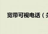 宽带可视电话（关于宽带可视电话介绍）