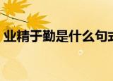 业精于勤是什么句式（业精于勤是什么意思）