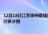 12月18日江苏徐州疫情最新状况今天及徐州最新疫情目前累计多少例