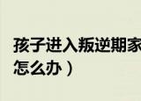 孩子进入叛逆期家长怎么办（孩子进入叛逆期怎么办）