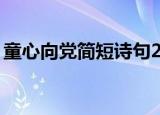 童心向党简短诗句25字（童心向党简短诗句）