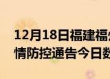 12月18日福建福州疫情新增确诊数及福州疫情防控通告今日数据