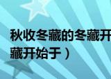 秋收冬藏的冬藏开始于冬至吗（秋收冬藏的冬藏开始于）