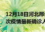 12月18日河北邢台疫情累计多少例及邢台此次疫情最新确诊人数