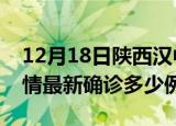 12月18日陕西汉中疫情今天多少例及汉中疫情最新确诊多少例