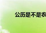 公历是不是农历（公历是农历吗）