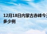 12月18日内蒙古赤峰今天疫情最新情况及赤峰疫情最新确诊多少例