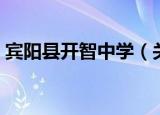 宾阳县开智中学（关于宾阳县开智中学介绍）