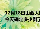 12月18日山西大同疫情情况数据及大同疫情今天确定多少例了