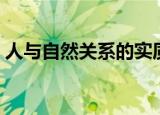 人与自然关系的实质是什么（人与自然关系）