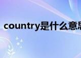 country是什么意思（country是什么意思）