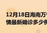 12月18日海南万宁疫情今天多少例及万宁疫情最新确诊多少例