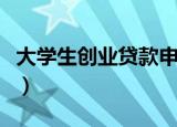 大学生创业贷款申请书（大学生创业贷款申请）