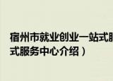 宿州市就业创业一站式服务中心（关于宿州市就业创业一站式服务中心介绍）