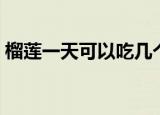 榴莲一天可以吃几个（榴莲一天可以吃几瓣）