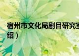 宿州市文化局剧目研究室（关于宿州市文化局剧目研究室介绍）