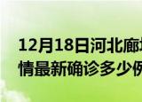 12月18日河北廊坊疫情今天多少例及廊坊疫情最新确诊多少例