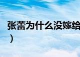张蕾为什么没嫁给杨帆（张蕾为什么没上春晚）