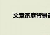 文章家庭背景简介（文章家庭背景）