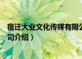 宿迁大业文化传媒有限公司（关于宿迁大业文化传媒有限公司介绍）